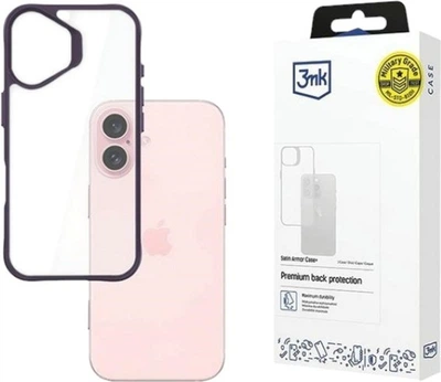 Etui 3MK Satin Armor Case+ do Apple iPhone 16 Purple + Transparent (5903108592826)