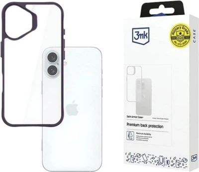 Etui 3MK Satin Armor Case+ do Apple iPhone 16 Plus Purple + Transparent (5903108597821)