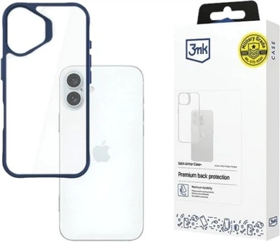 Etui 3MK Satin Armor Case+ do Apple iPhone 16 Plus Blue + Transparent (5903108597807)