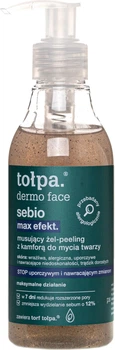 Шипучий гель-пілінг для вмивання Tolpa Dermo Face Sebio Max Efect Gel-Peeling 195 мл (5902719416682)