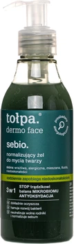 Нормалізуючий гель для вмивання 3 в 1 Tolpa Dermo Sebio Face Normalizing Wash Gel 3 in 1 195 мл (5903900961080)