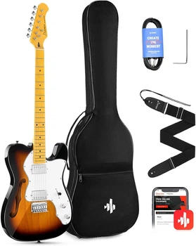 Електрогітара із чохлом та аксесуарами Donner Music DJC-1000S Sunburst Electric Guitar EC1407