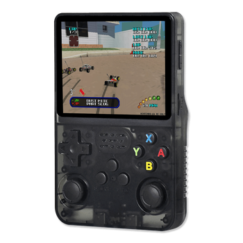 Портативна ретро ігрова консоль R36S 3.5" IPS, 3500mAh, 10000+ ігор, підтримка NES/SNES/PS1/GBA, портативна приставка (чорна)