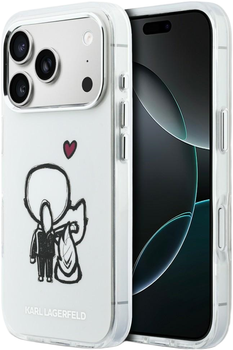 Etui Karl Lagerfeld Karl & Choupette Back MagSafe do Apple iPhone 17 Pro Transparent (3666339607975)