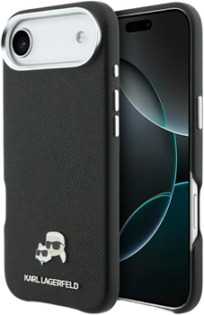 Etui Karl Lagerfeld Karl & Choupette Head Pins Saffiano MagSafe do Apple iPhone 17 Air Black (3666339599485)