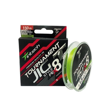 Шнур плетений Intech Tournament Jig Style PE X8 Fluo Green 150m (1.0 (14.7lb / 6.7kg)) FS0649506