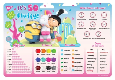 Подкладка для стола детская "Minions Fluff"
