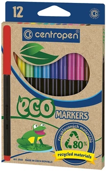 Фломастери Centropen 2560 Еко, набір 12 шт.