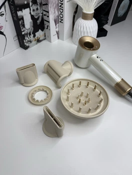 Іонний фен для волосся Weizer Ionic Hair Dryer 5 насадок Кремово золотой