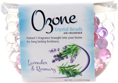 Освіжувач повітря кристалічний на основі гелю Ozone Crystal Beads Лаванда та розмарин 150 г (4770416340576)