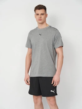 Футболка хлопковая длинная мужская Puma Essentials Tape 69169303 XL Medium Gray Heather (4069161746291)