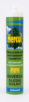 Герметик силіконовий HERCUL UNIVERSAL універсальний, бежевий (280 мл)