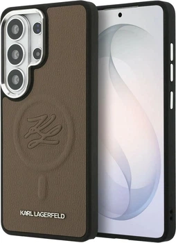 Чохол Karl Lagerfeld Embossed Ring Initials MagSafe для Samsung Galaxy S26 Ultra Brown (KLHMS26LPGFKLRDW)