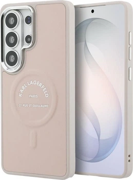 Чохол Karl Lagerfeld Embossed Ring RSG Logo MagSafe для Samsung Galaxy S26 Ultra Pink (KLHMS26LPSKRSGEP)