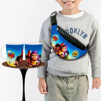Набір: Сумка-бананка + Кружка Бравл Старс дитячий, для хлопчика (00260)