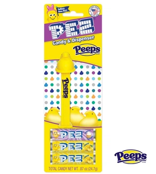 Диспенсер с конфетами Pez Peeps Dispenser & Candy Желтый 24.7г
