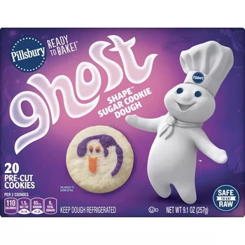 Сахарное печенье Pillsbury Ready-to-Bake Ghost Shape Sugar Cookie Dough Halloween Призраки 257г
