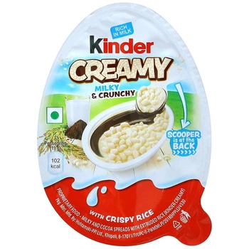 Набор шоколадных яиц Kinder Creamy Milky & Crunchy Блок 24шт