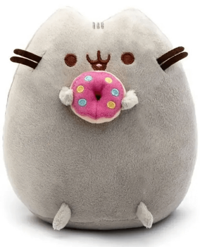 Мягкая игрушка Pusheen The Cat With A Donut Кот с Пончиком в Лапках 18см Серый