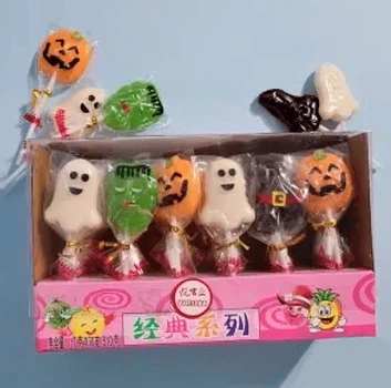 Леденец на палочке Хэллоуин Yuejiya Halloween Shape Fruity Lollipop 17г