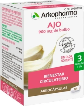 Suplement diety Arkopharma Arkocapsulas Garlic Czosnek bez zapachu dla krazenia 84 kapsulki (8470002928398)
