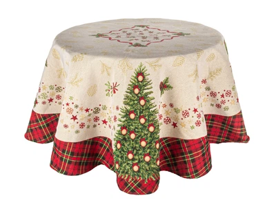 Скатерть гобелен круглая "Christmas Delight" , Круглая, Ø140