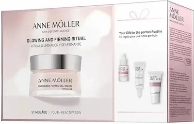 Zestaw do pielęgnacji twarzy Anne Moller Stimulage Krem na dzień Spf 15 50 ml + Krem pod oczy 5 ml + Serum 15 ml + Krem na noc 15 ml (8059307004091)