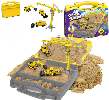 Набор кинетического песка в кейсе Dynamic Sand кинетический песок в чемодане с краном и экскаватором Smart