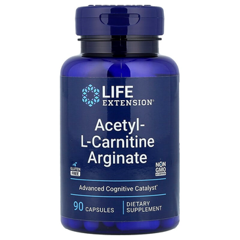 Ацетил L-карнитин аргинат Life Extension "Acetyl-L-Carnitine Arginate" (90 вегетарианских капсул)