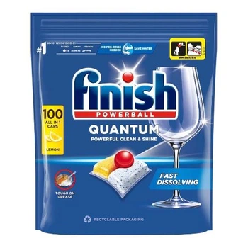 Капсули для посудомийних машин Finish Quantum All in 1 lemon sparkle 100 шт
