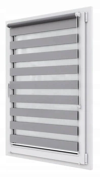 Роллеты День Ночь на окна SunTex 150x150 см серый