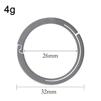Титановое кольцо плоское для ключей Titanium Rings 32 мм / 1 штука FRD32 Серебристое