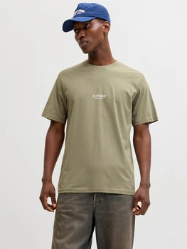 Футболка бавовняна довга чоловіча Jack & Jones 12278787 M Vetiver (5715830434219)