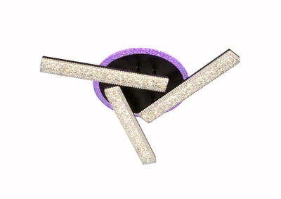 Світлодіодна люстра INTEREES IS 3445-3C-TL BK, чорна, 3 LED плафони з пультом