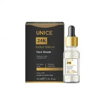 Золота антивікова сироватка для обличчя Gold Serum Unice 30 мл