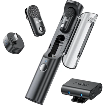 Микрофонная радиосистема Boya Magic 03 USB-C with 2 TX + 1 RX + 1 TRS Black [157245]