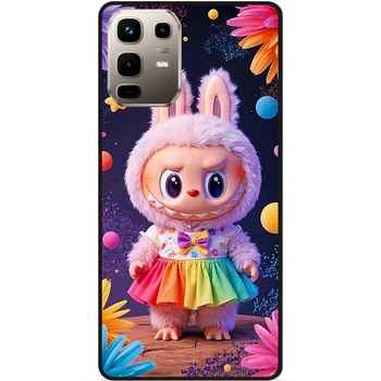 Силиконовый бампер чехол Candy для Infinix Note 50 Pro (X6855) с картинкой Labubu Лабубу