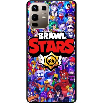 Силиконовый чехол Candy для Infinix Note 50 Pro Plus 5G (X6856) с картинкой Brawl Stars Бравл Старс Силовая Лига Нокаут Brawl Леон Ворон