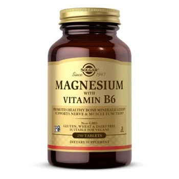 Магній з вітаміном В6 для підтримки нервової системи та м'язів Magnesium with Vitamin B6 - 250 tabs