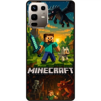 Силиконовый чехол бампер Candy для Infinix Note 50 Pro Plus 5G (X6856) с картинкой Майнкрафт Minecraft