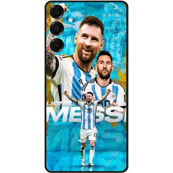 Силиконовый бампер чехол Candy для Samsung A57 с рисунком Messi Месси