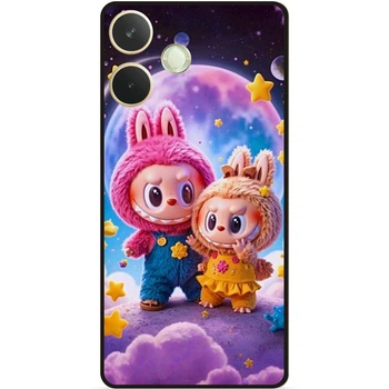 Бампер силиконовый чехол Candy для Oppo A5 Pro с картинкой Labubu Лабубу