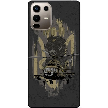 Чехол силиконовый бампер Candy для Infinix Note 50 Pro Plus 5G (X6856) с рисунком ЗСУ Украина Ми-8