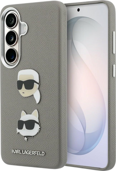 Чохол Karl Lagerfeld Saffiano Double Heads Metal для Samsung Galaxy S26 Silver (KLHCS26SPSFDHPOG)
