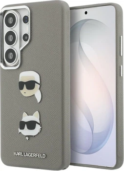 Чохол Karl Lagerfeld Saffiano Double Heads Metal для Samsung Galaxy S26 Ultra Silver (KLHCS26LPSFDHPOG)