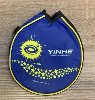 Чехол для тениснных ракеток YINHE с ремешком на лопасть желто-синий