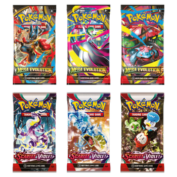 Набір Картки Колекційні Гра Pokemon Mega Evolution 3шт + Колекційні Гра Scarlet & Violet - Base Set 3шт