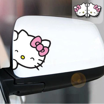 Наклейка Hello Kitty на зеркало 9,0*8,0 см