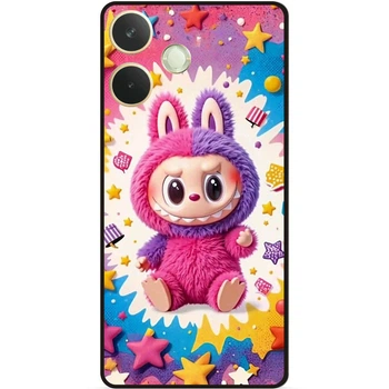 Силиконовый бампер чехол Candy для Oppo A5 Pro с рисунком Labubu Лабубу