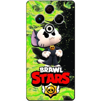 Чехол силиконовый бампер Candy для Tecno Spark 30 (KL6) с Героем Brawl Stars Бравл Старс Кит Brawl